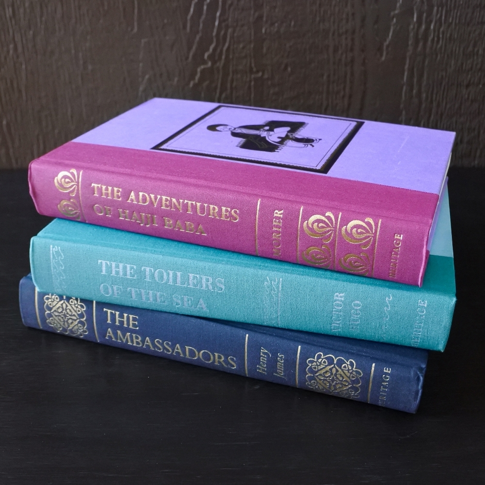 Vintage Heritage Press Hajji Baba, The Ambassadors, Toilers of The Sea Book Set